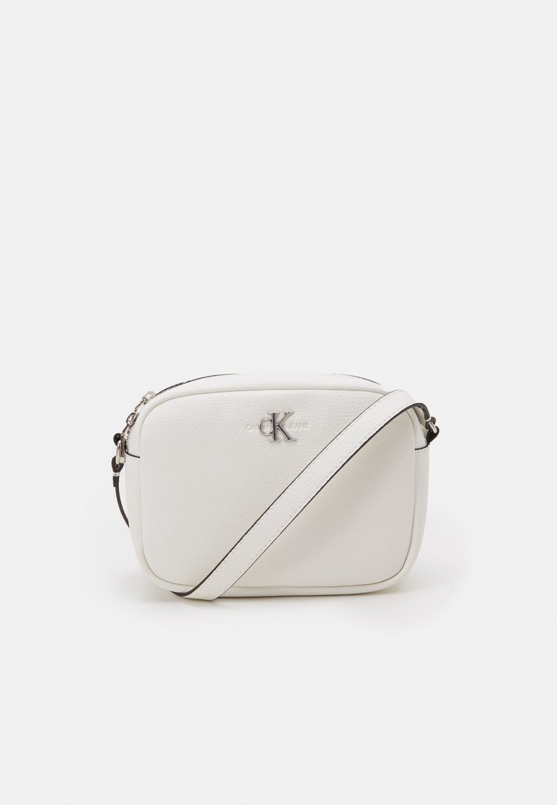 Calvin Klein DOUBLE ZIP CROSSBODY Umhängetasche white/weiß Zalando.at