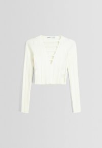 Bershka Pullover - white