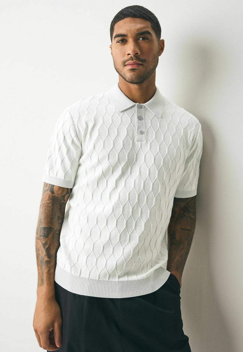 Next - REGULAR FIT SHORT SLEEVE  - Polo - light grey, Ingrandire