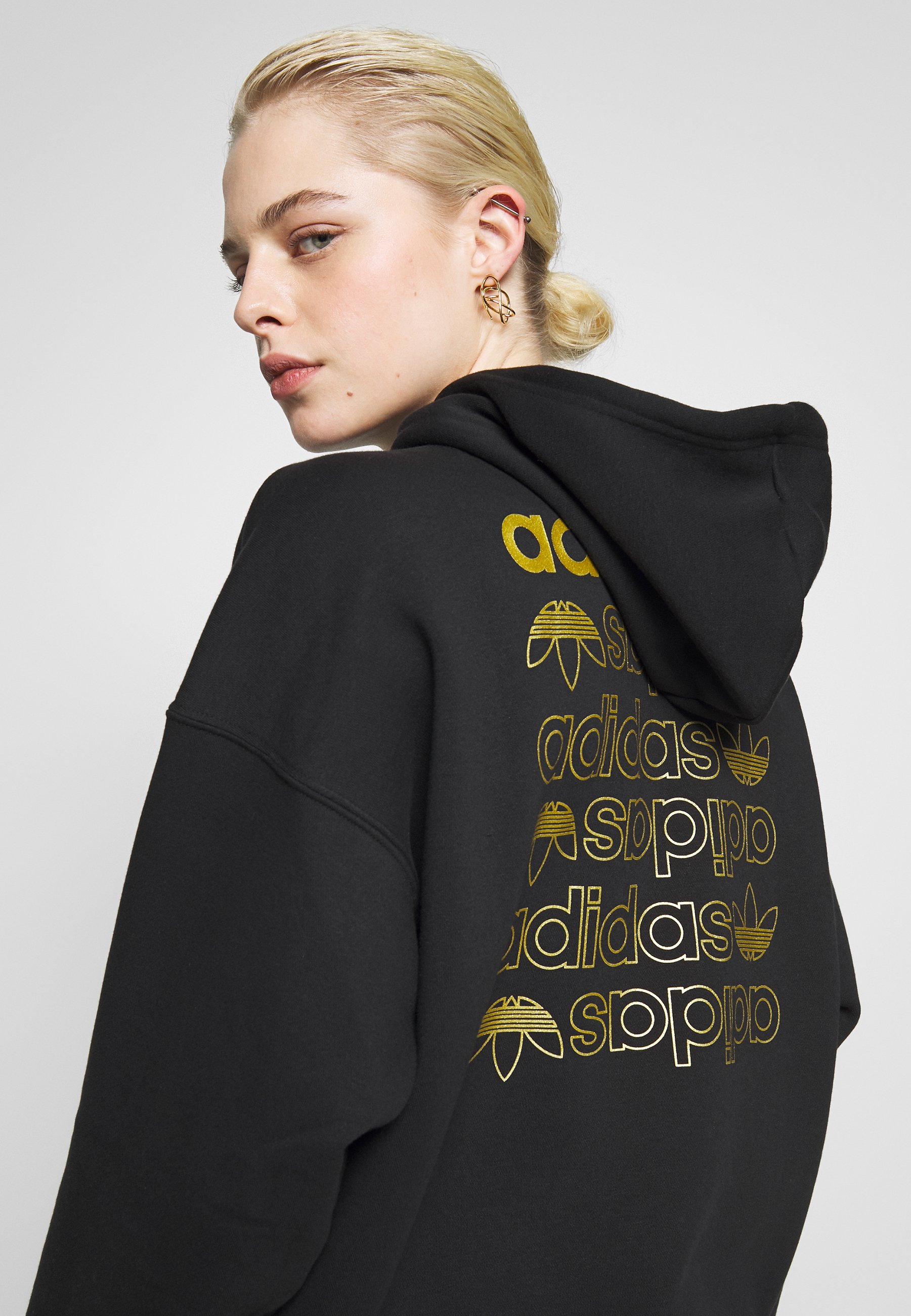 adidas hoodie gold logo
