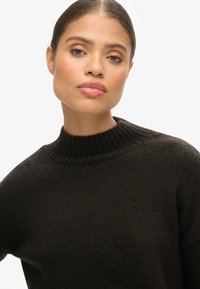 Superdry & Co ESSENTIAL MOCK NECK  - Pullover - bitter chocolate brown