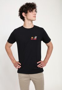 Henry Tiger TOM AND JERRY CLASSIC FACES - T-shirts print - black