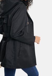 Threadbare Trenchcoat - black