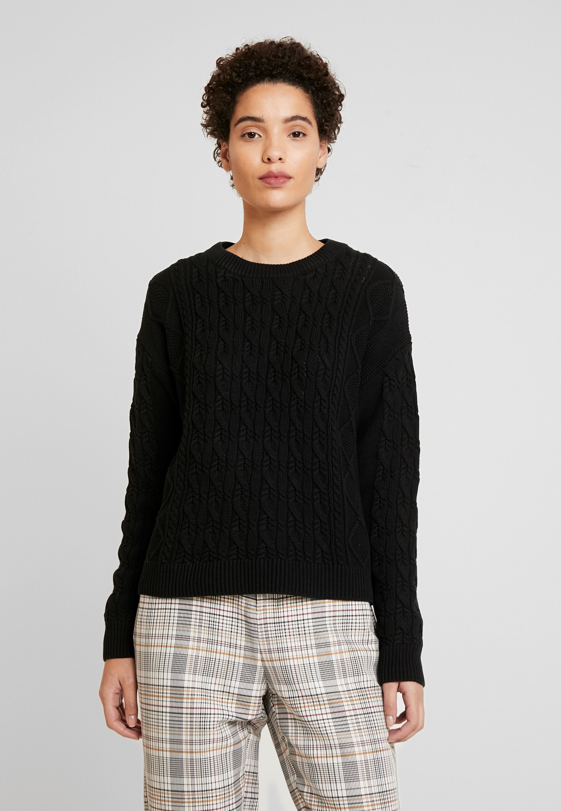 GAP CABLE CREW Strikkegenser true black Zalando.no GAP CABLE NECK - Strikkegenser - true black