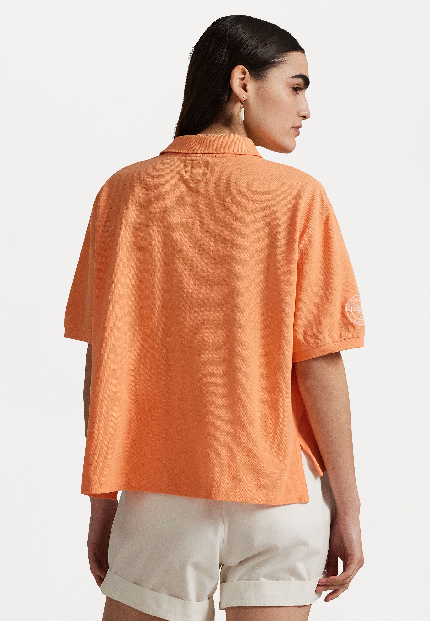 売れ筋商品|||ラルフローレン Tシャツ レディース トップス WIMBLEDON CROPPED POLO SHIRT - Polo shirt - poppy Polo Ralph Lauren WIMBLEDON CROPPED POLO SHIRT - Piké