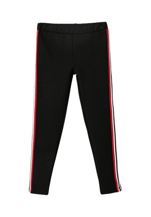 SIDE STRIPED DETAIL - Leggings - black