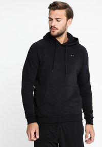 Under Armour RIVAL HOODY - Mikina s kapucí - black/black