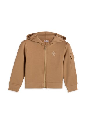 CAPPUCCIO E DETTAGLI DORATI - Sudadera con cremallera - sand