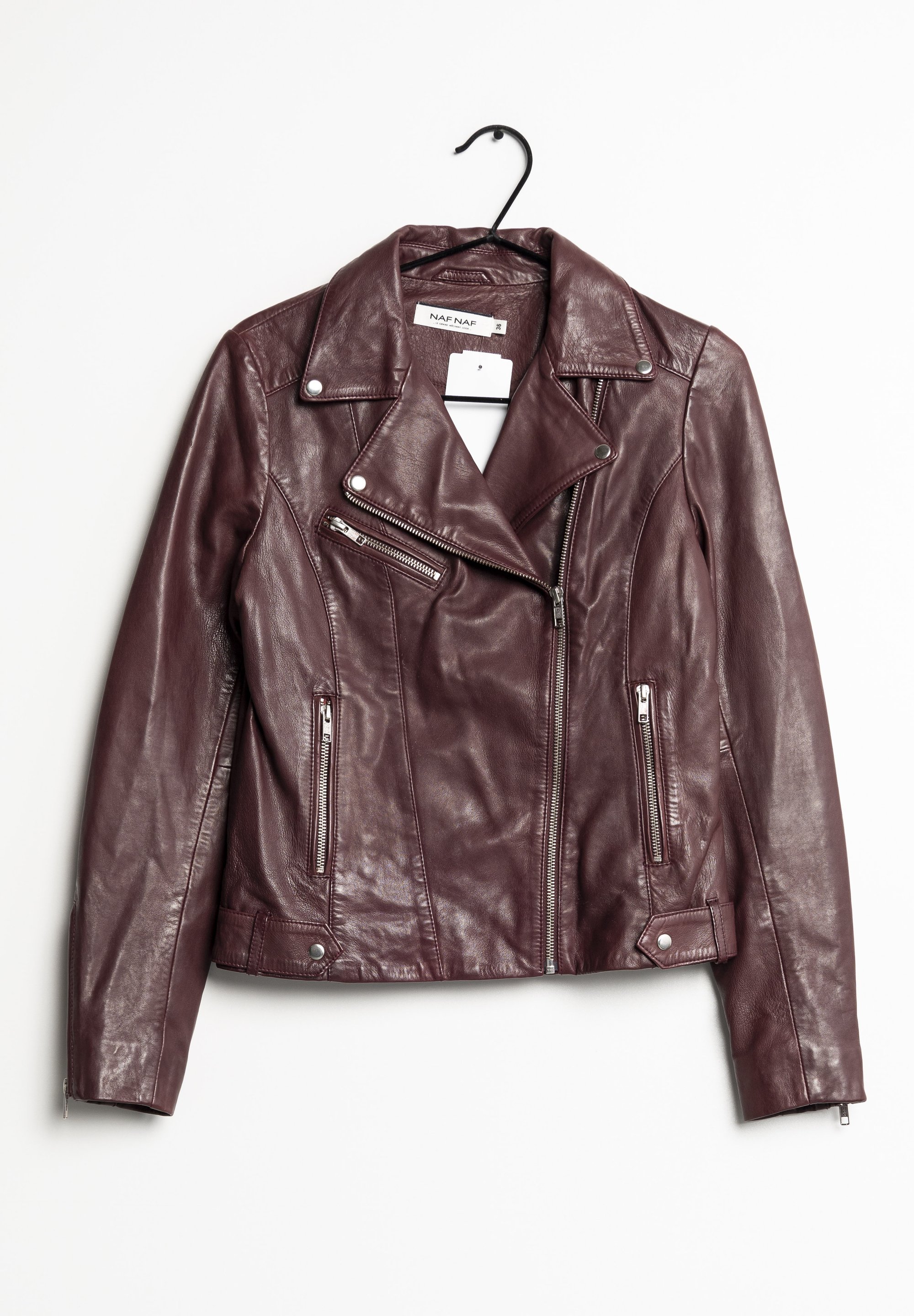 NAF NAF Leather jacket red (Pre-owned) Zalando - Main Image