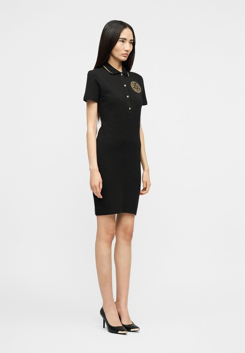 versace black dress with gold buttons Versace Black 1992 Medusa Bondage Dress – Treasures of NYC main image 1