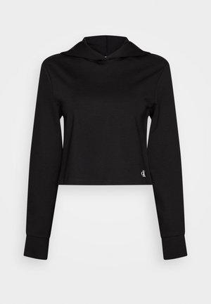 Calvin Klein Jeans MIXED MILANO HOODIE - Longsleeve - black
