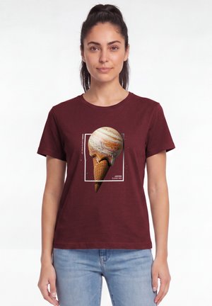 watapparel, JUPITER PLANET - T-shirt print - burgundy