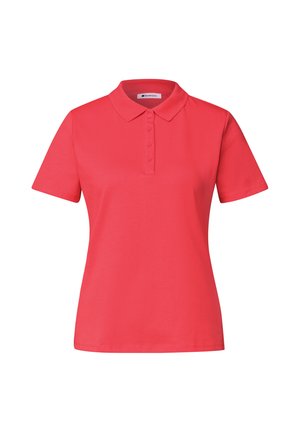 Street One, KURZARM POLOSHIRT IN RIPPSTRUKTUR - Poloshirt - sunset red