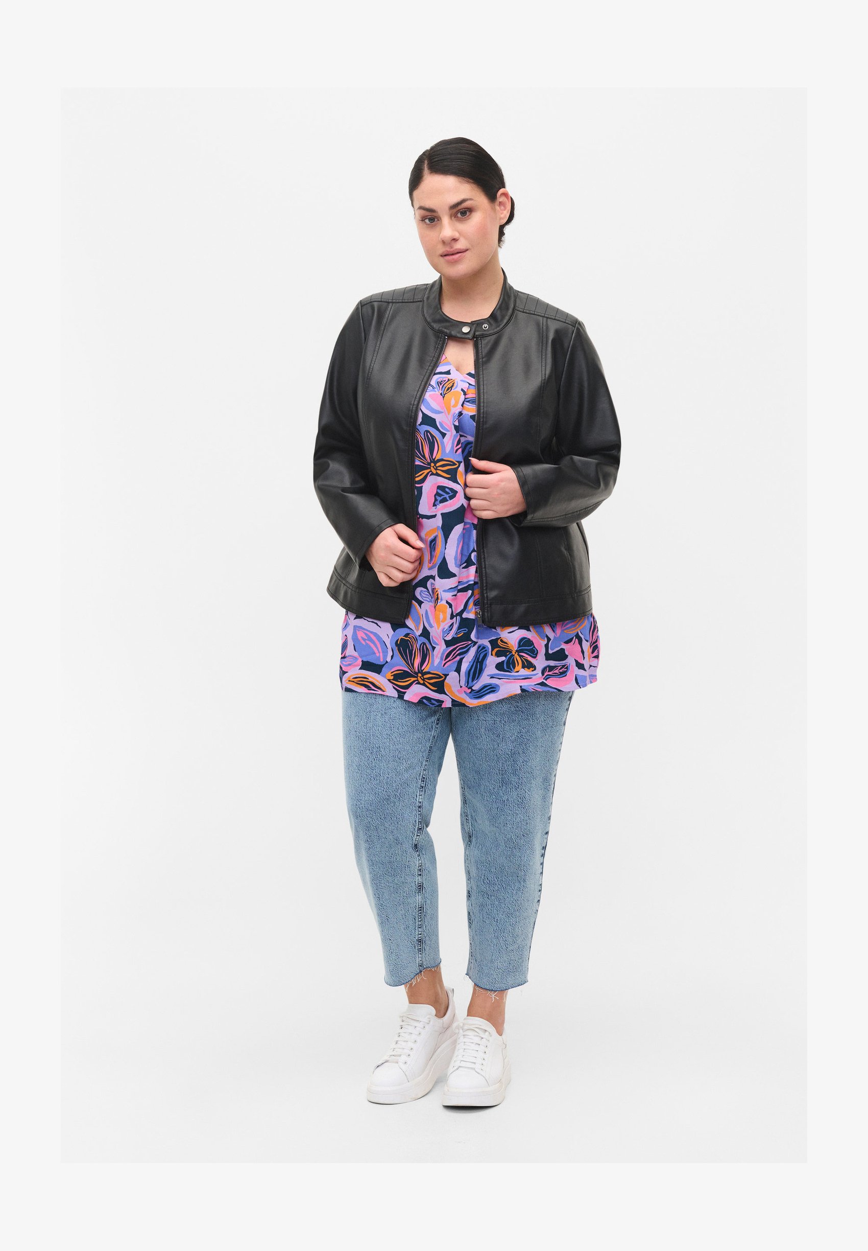 Giacca Similpelle Donna ONLY Carmakoma Carrobber Faux Leather Jacket Noos Giacca Di Giubbotto Di Pelle Donna