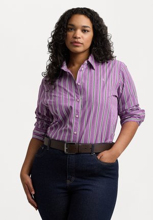 CLASSIC FIT STRIPED BROADCLOTH SHIRT - Gombos blúz - purple/white/black