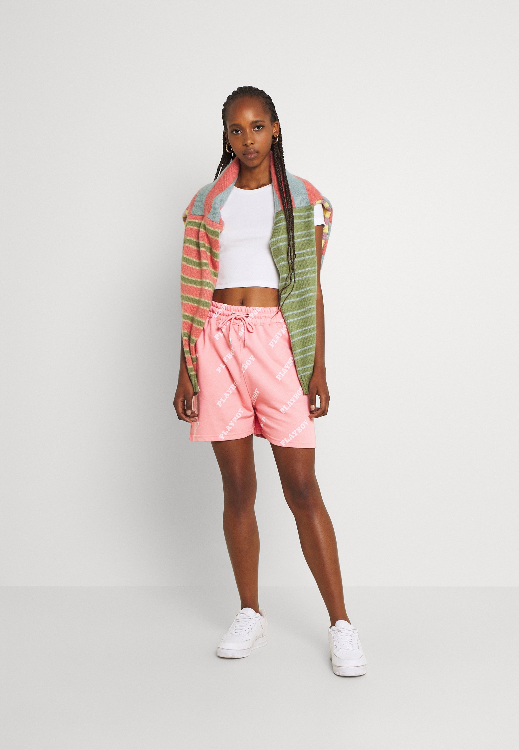 pink boyfriend shorts