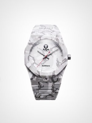 D1 Milano, D1 X AAPE: GREY POLYCARBON - LIMITED EDITION WATCH 40.5MM - Montre - grey