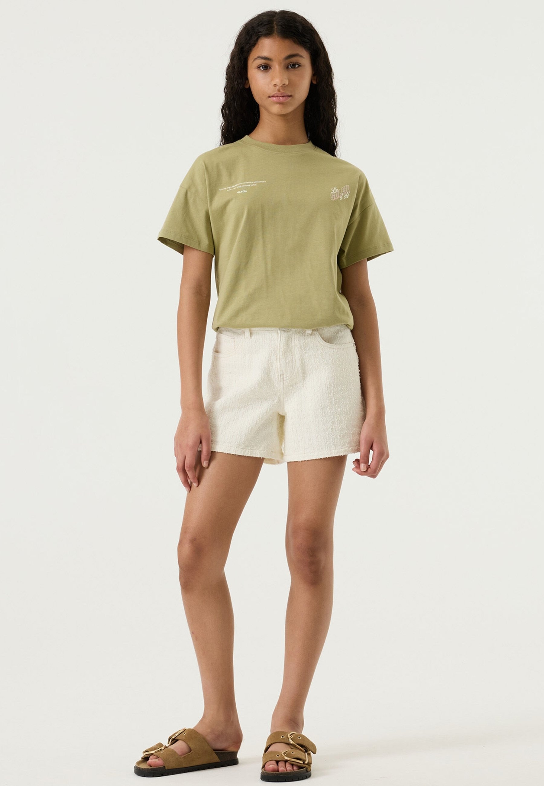 Garcia T-Shirt in schwarzer Washed-Optik