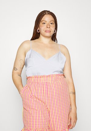SEAMED BRALET - Top - white satin
