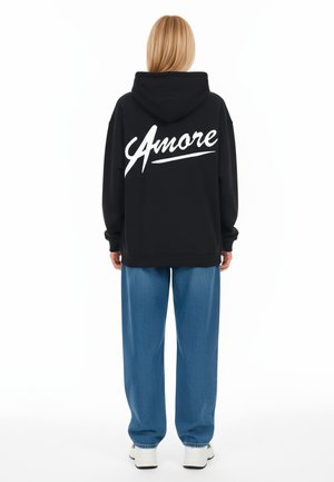 AMORE BACK EMBROIDERY - Mikina - black