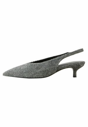 STANDARD WIDE FIT - FOREVER COMFORT POINT TOE LOW SLINGBACK KITTEN  - Klasikiniai aukštakulniai - new grey herringbone
