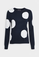 Pull maille fine MERIDIEN bleu coton bio et lin made in France