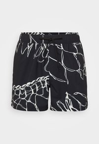 MOSES SWIM - Badeshorts - black/white