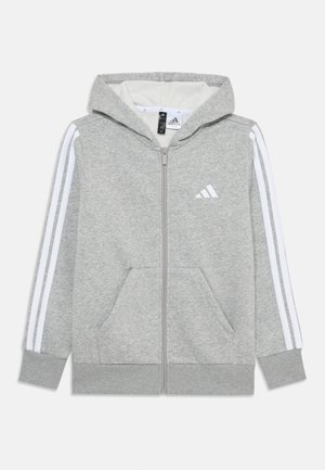 Mikina so zipsom - medium grey/white