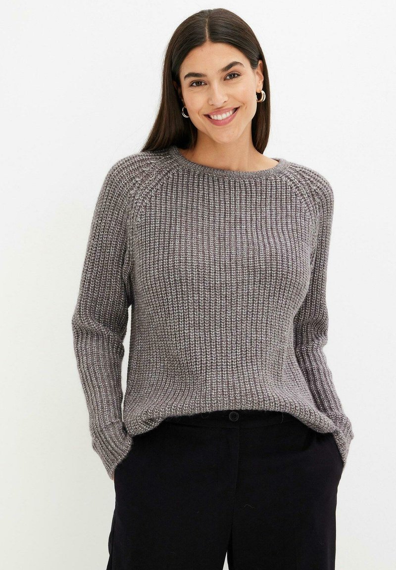 bonprix MIT GLITZERGARN - Maglione - grey