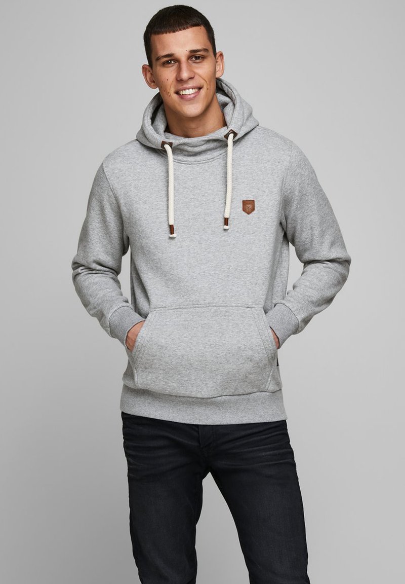 Jack & Jones PREMIUM BLUTOM Hoodie light grey melange/light grey