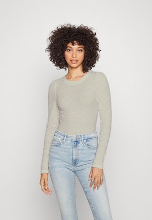 Pieces MOCK NECK BC - Μπλούζα - cloud dancer