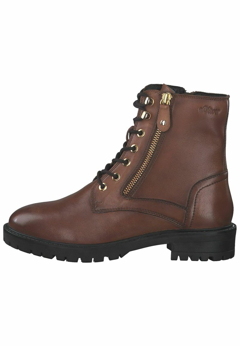 s.Oliver Botines con plataforma - cognac