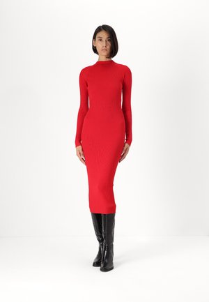 VMWILLOW DRESS - Strikket kjole - salsa
