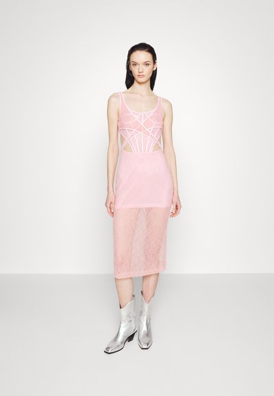 David Koma BONING OVERLAYER MIDI DRESS - Koktel haljina / svečana haljina - baby pink