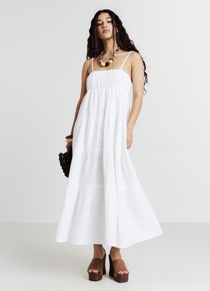 Calliope LUNGO GARZATO BALZA - Robe longue - bianco ottico
