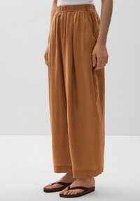 OYSHO - LINEN CROP BALLOON - Stoffhose - mottled yellow Thumbnail-Bild 1