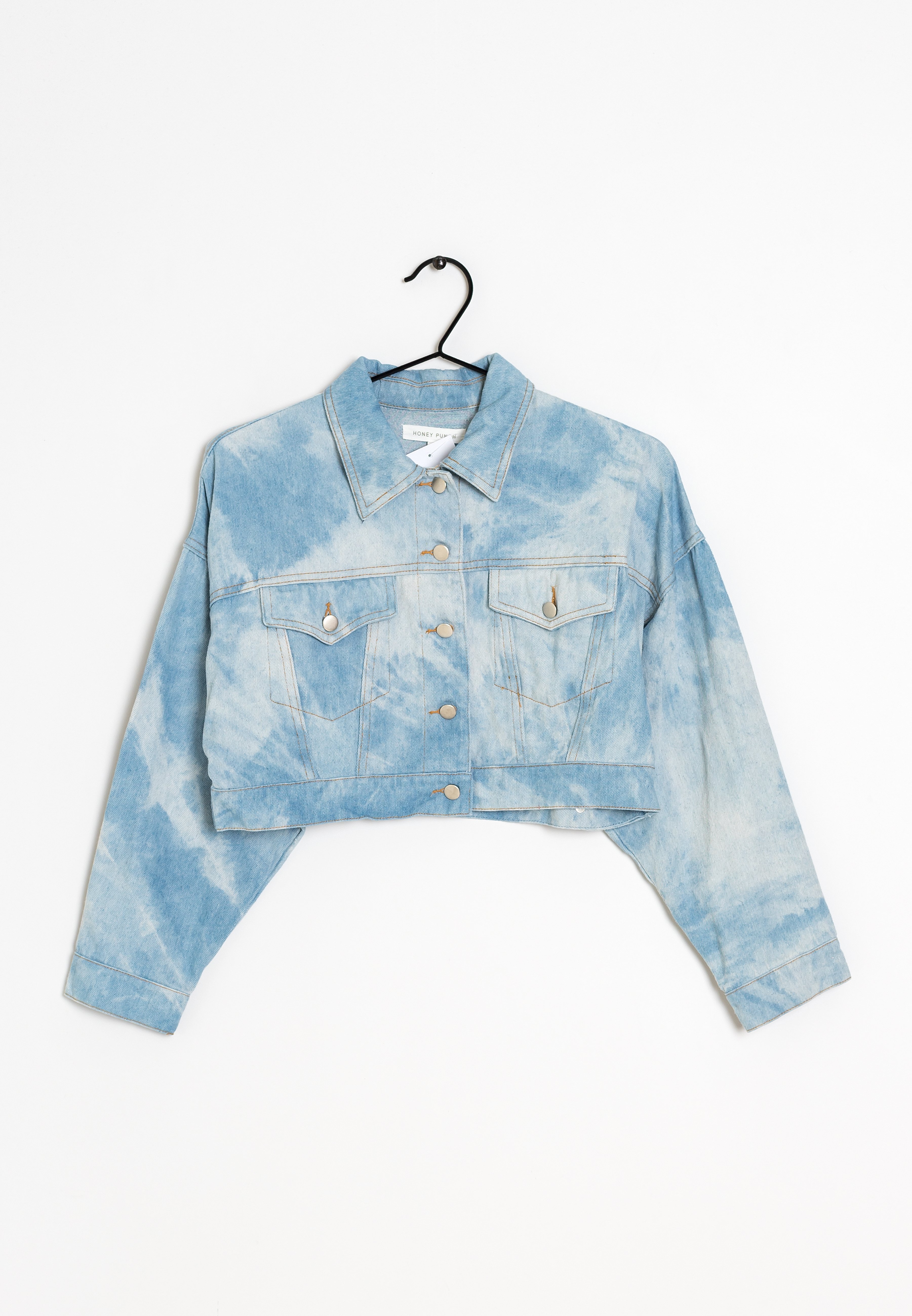 multi colored jean jacket