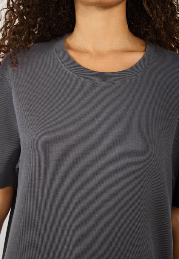 BASIC RIB T SHIRT UNISEX - Basic T-shirt - forged iron4