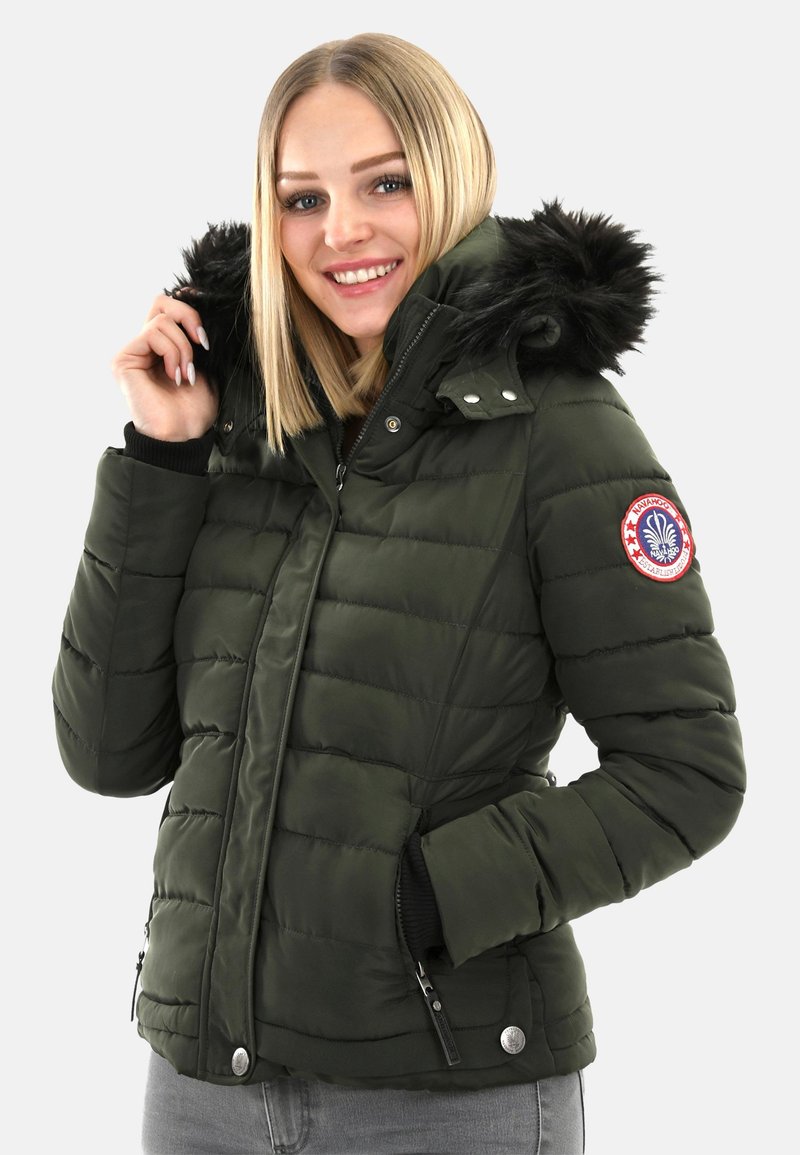Navahoo Winterjacke - olivgrün