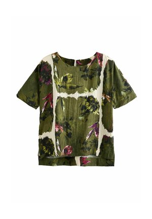Next, PETITE FIT - TEXTURED BOXY  - Camicetta - green