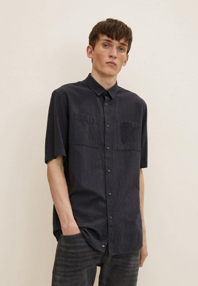 Herren Freizeithemden | TOM TAILOR DENIM LOOSE FIT Hemd coal grey melange structure/dunkelgrau - BD45229 Herren Freizeithemden | TOM TAILOR DENIM LOOSE FIT Hemd coal grey melange structure/dunkelgrau - BD45229