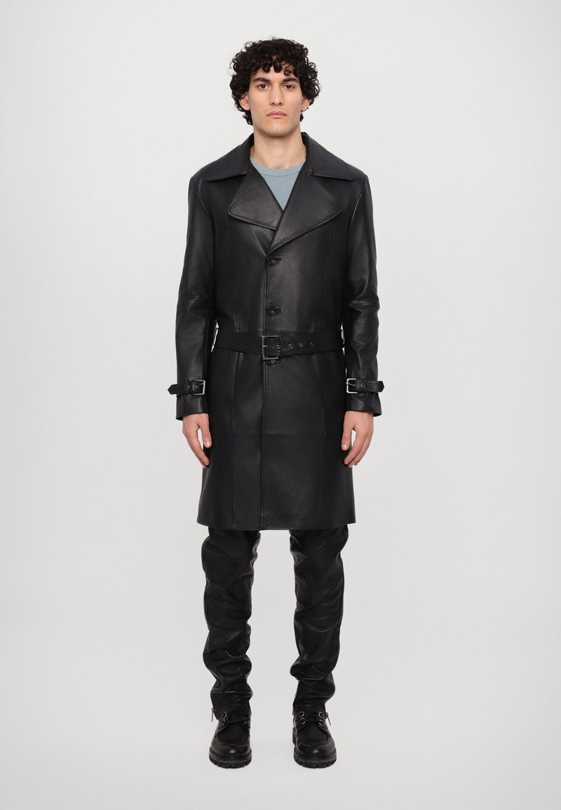 STUDIO ID - CHRISTIAN COAT LEATHER - Trenchcoat - nappa black, Enlarge