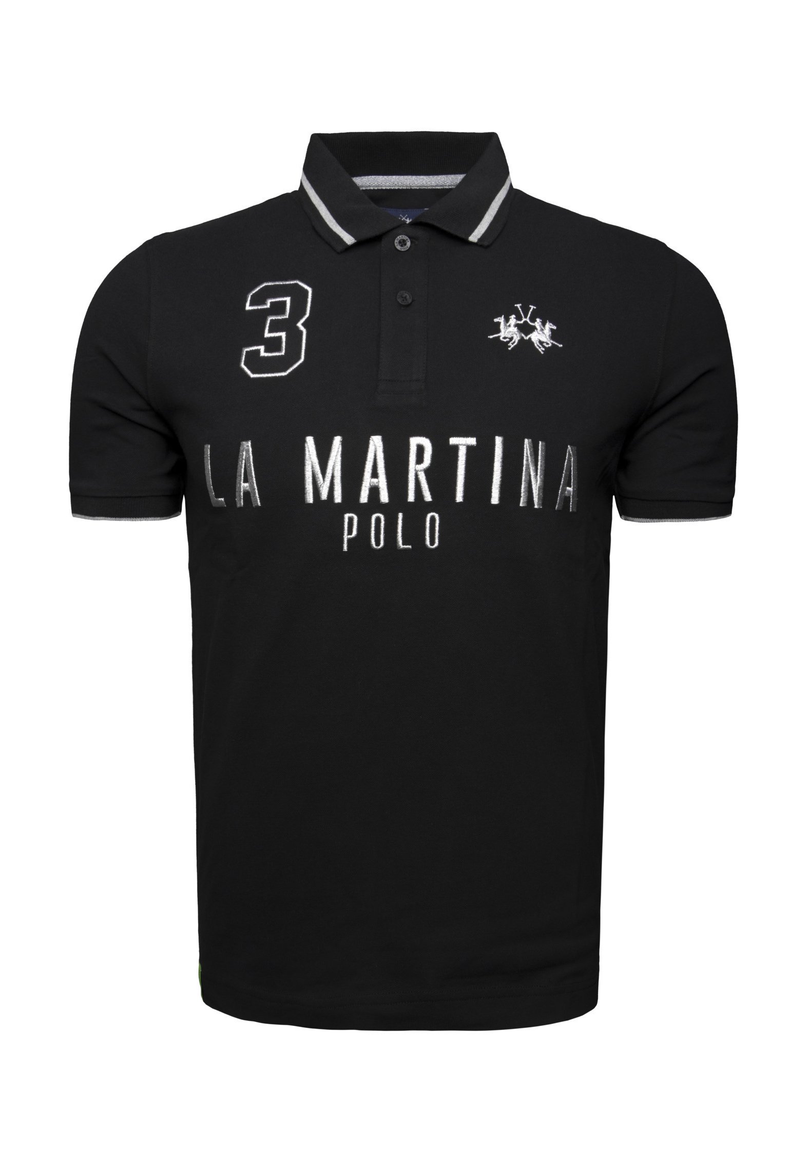 La Martina MAP BEKLEIDUNG Polo shirt black/black Zalando