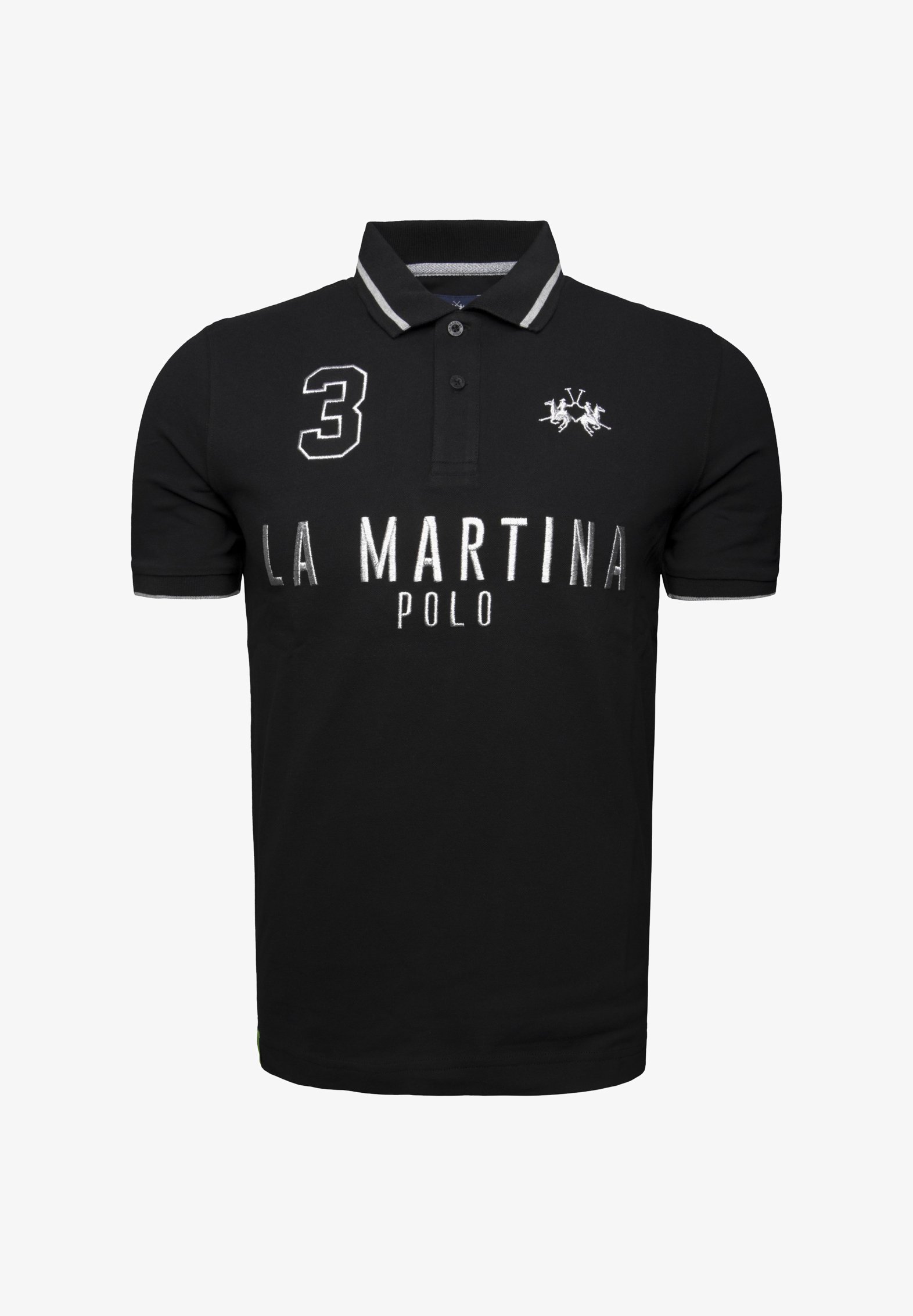 La Martina MAP BEKLEIDUNG Polo shirt black/black Zalando