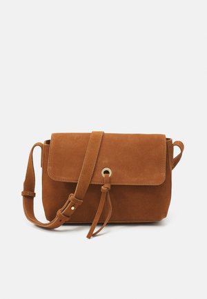 LEATHER - Taka s pnm popruhem - cognac