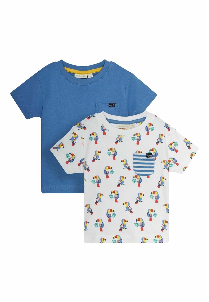 JoJo Maman Bébé 2-PACK REGULAR FIT - Lihtne T-särk - white toucan