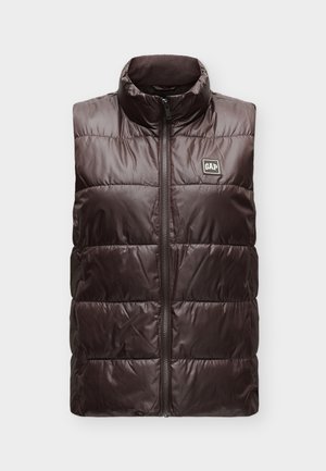 GAP, V-FRCH LOGO PUFFER VEST - Γιλέκο - terra brown