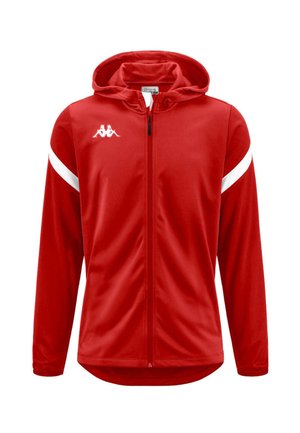 Felpa con zip - red white