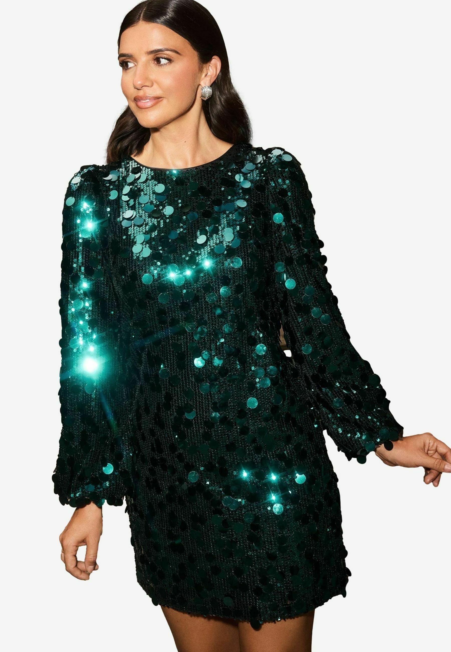 Argente Robe Courte Robe Disco Paillette Buy Motel Gabby Green Sequin Dress  In Iridescent At Motel