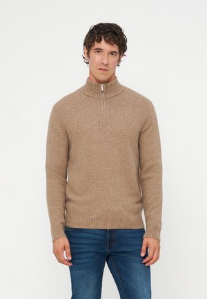 Pier One by Zalando, SOFT-TOUCH CREW NECK JUMPER - Πουλόβερ - brown melange